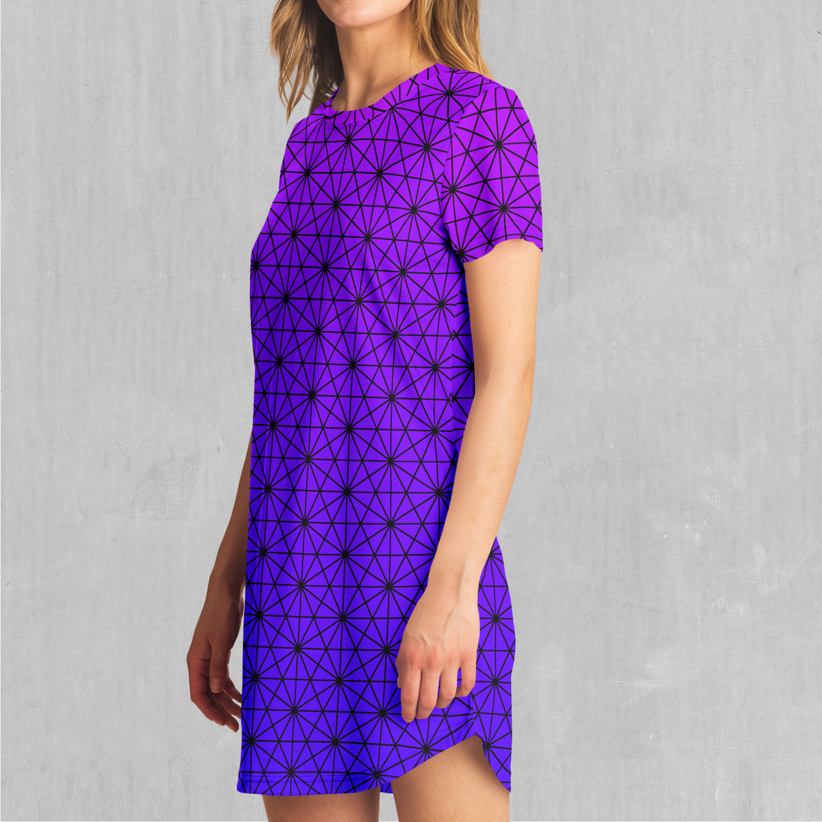 Star Net (Ultraviolet) T-Shirt Dress
