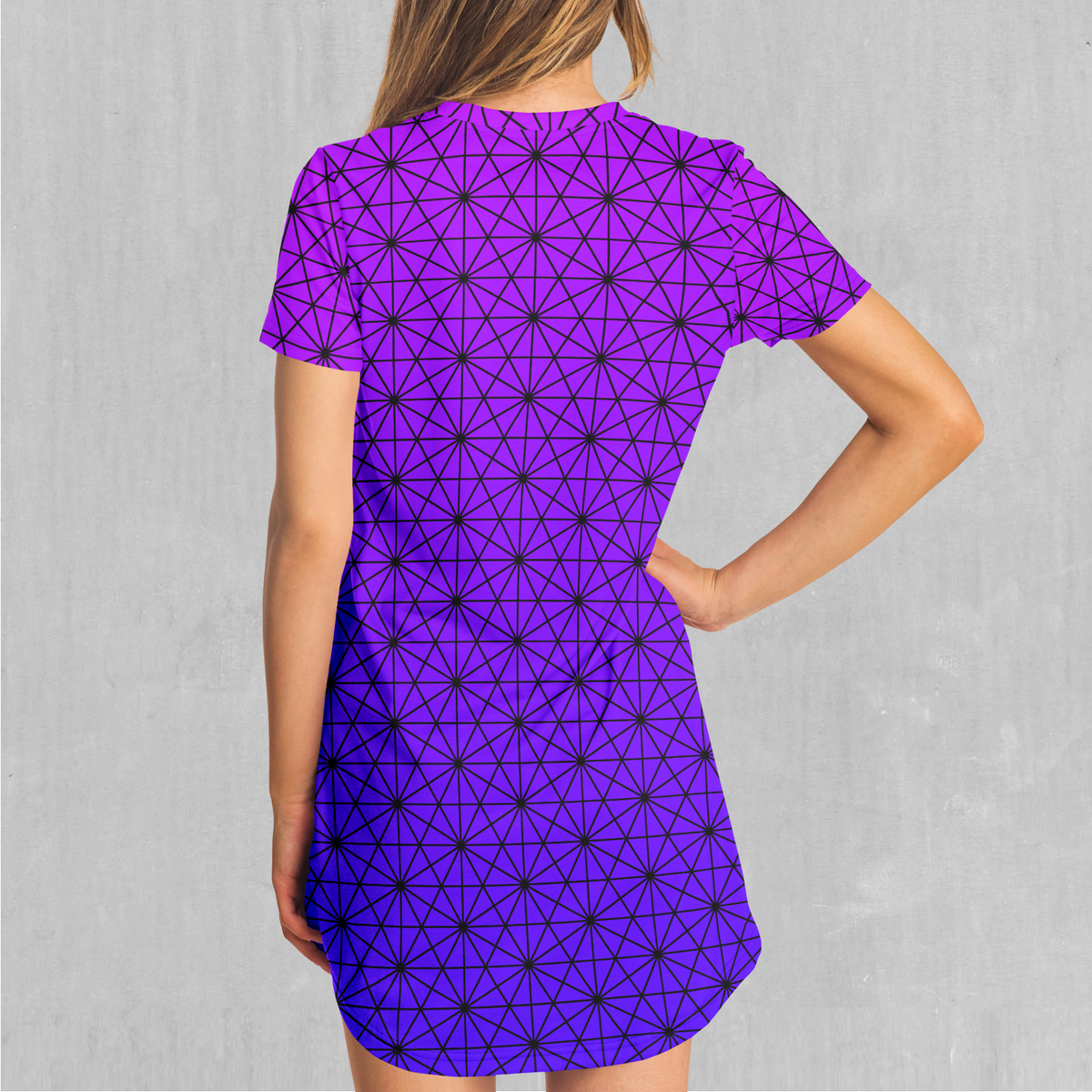 Star Net (Ultraviolet) T-Shirt Dress
