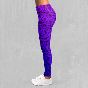 Star Net (Ultraviolet) Leggings - Azimuth Clothing