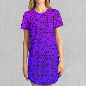 Star Net (Ultraviolet) T-Shirt Dress