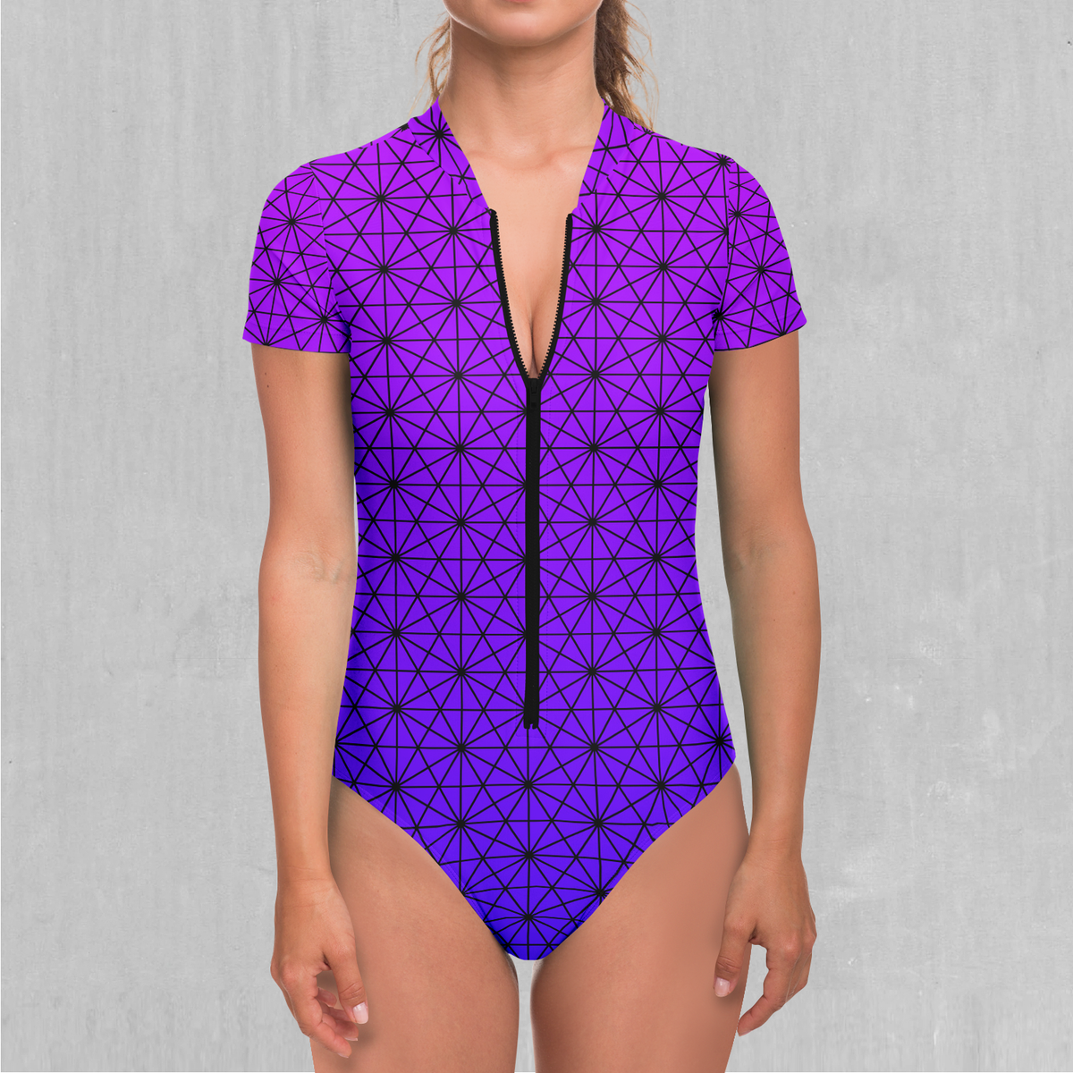 Star Net (Ultraviolet) Short Sleeve Bodysuit