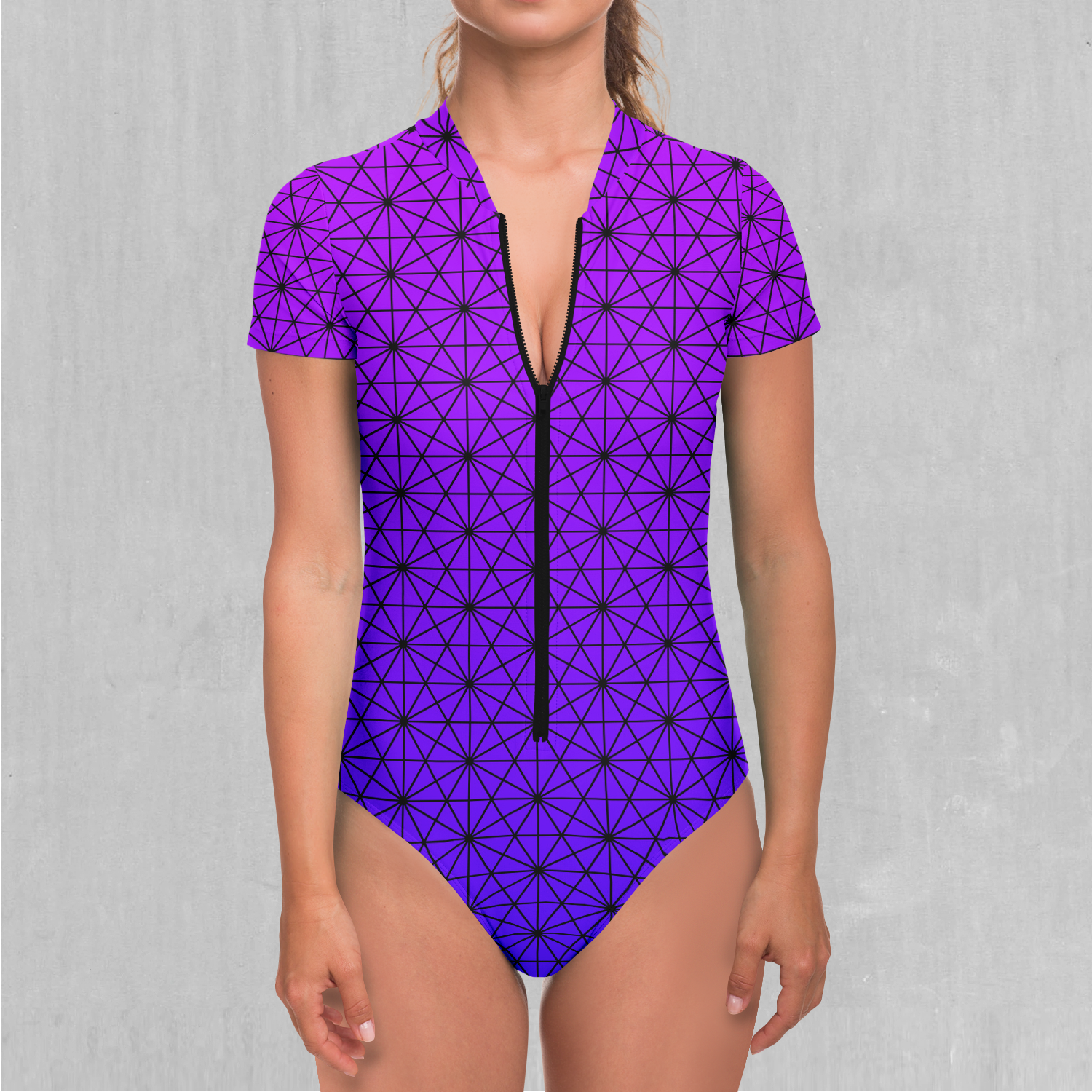 Star Net (Ultraviolet) Short Sleeve Bodysuit