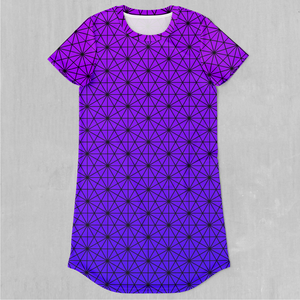Star Net (Ultraviolet) T-Shirt Dress
