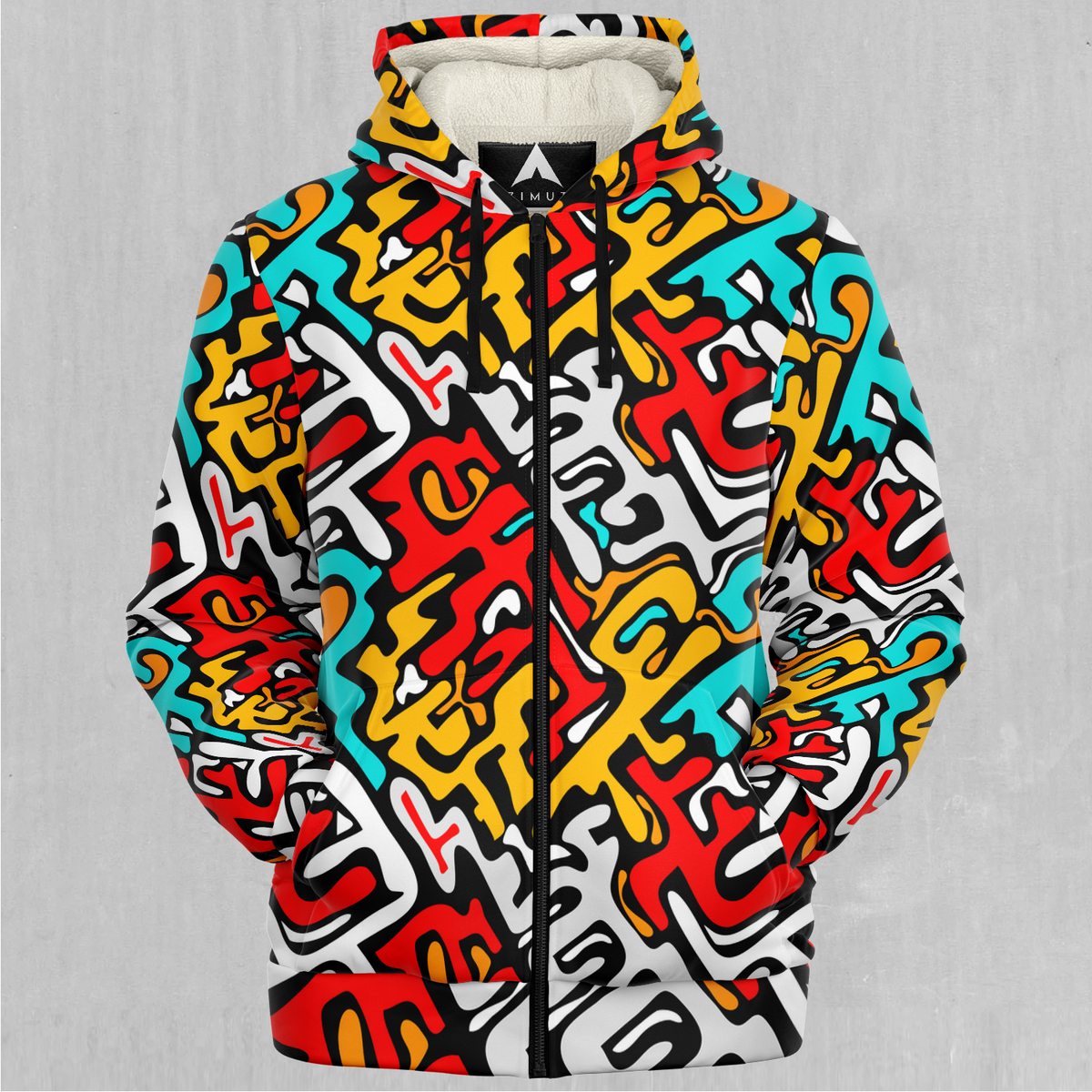 Street Graffiti Sherpa Hoodie