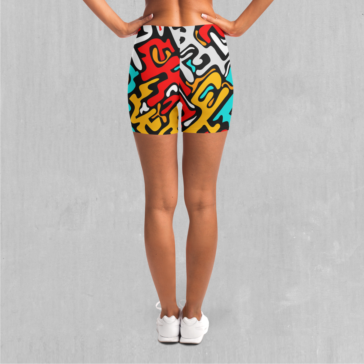 Street Graffiti Yoga Shorts