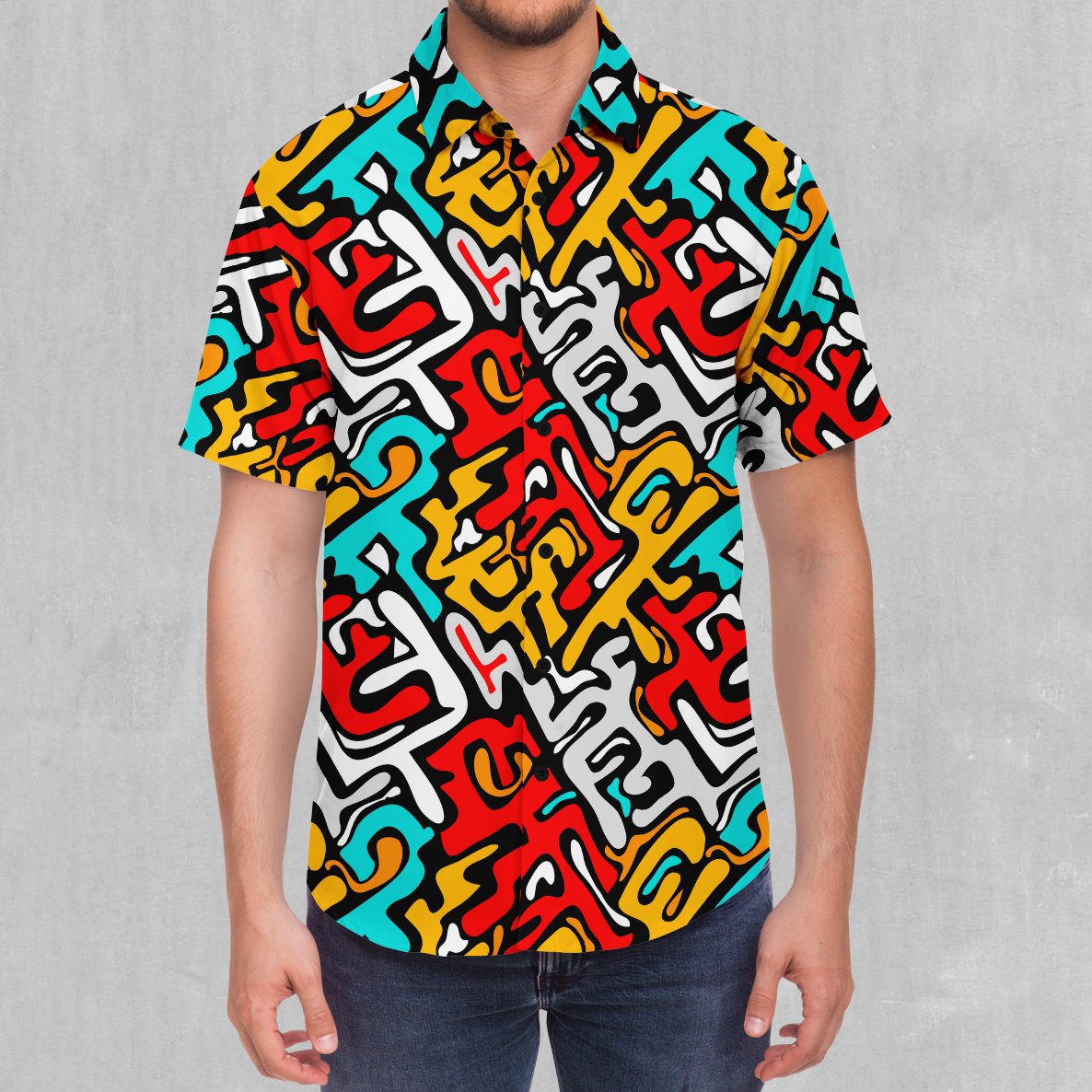 Street Graffiti Button Down Shirt
