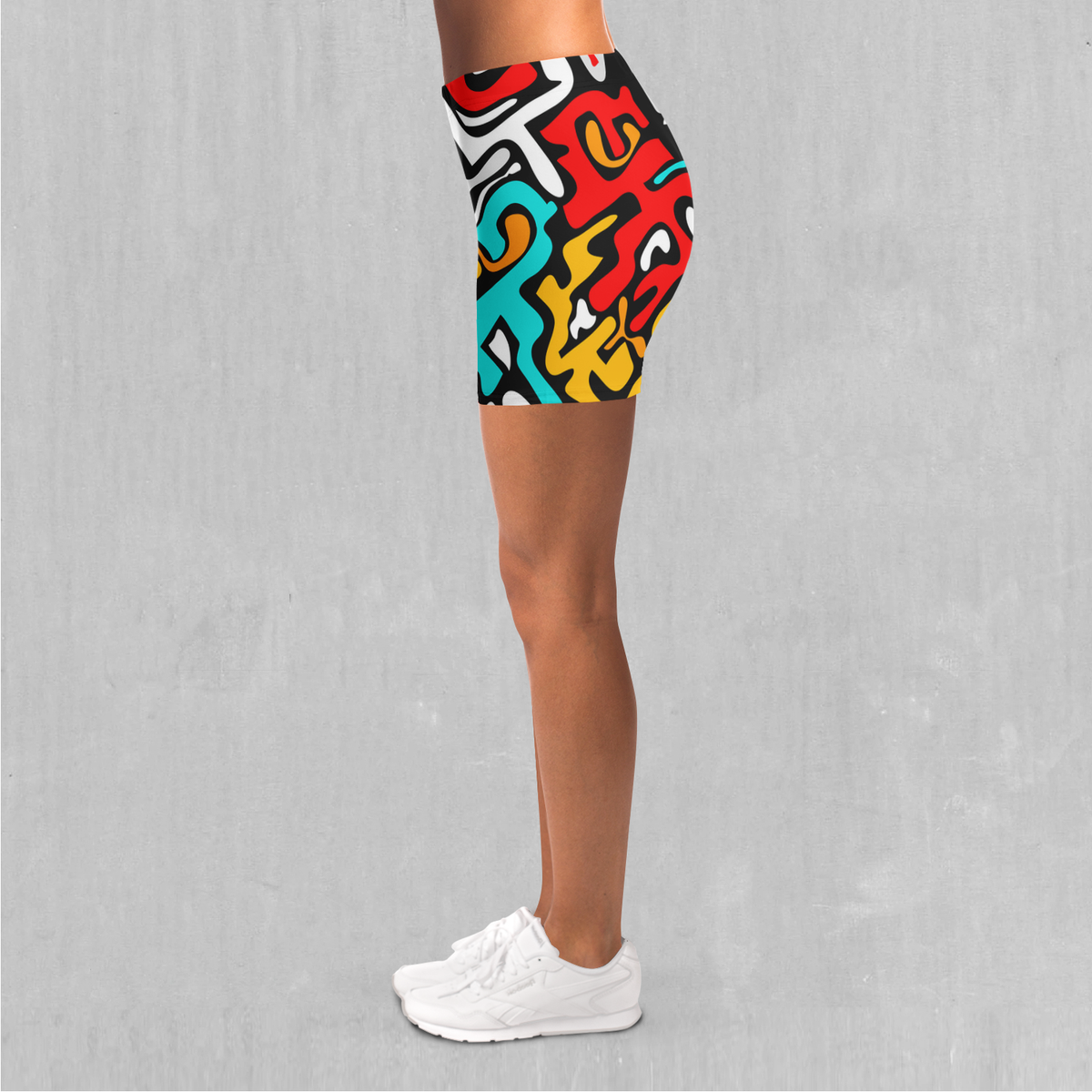 Street Graffiti Yoga Shorts