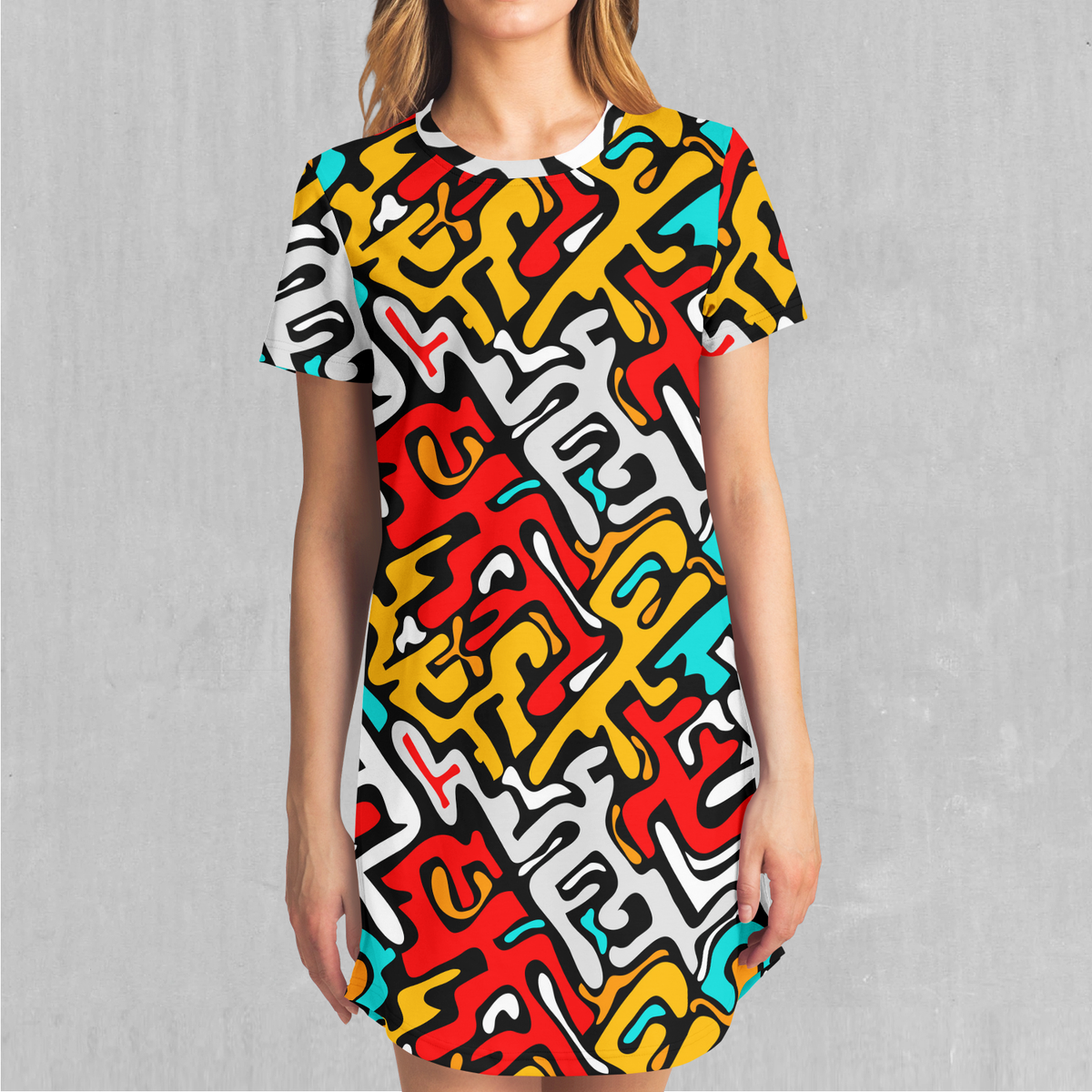 Street Graffiti T-Shirt Dress
