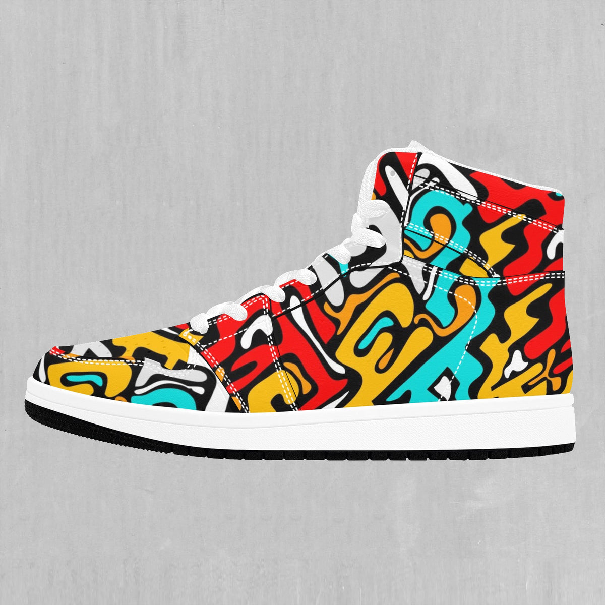 Street Graffiti High Top Sneakers