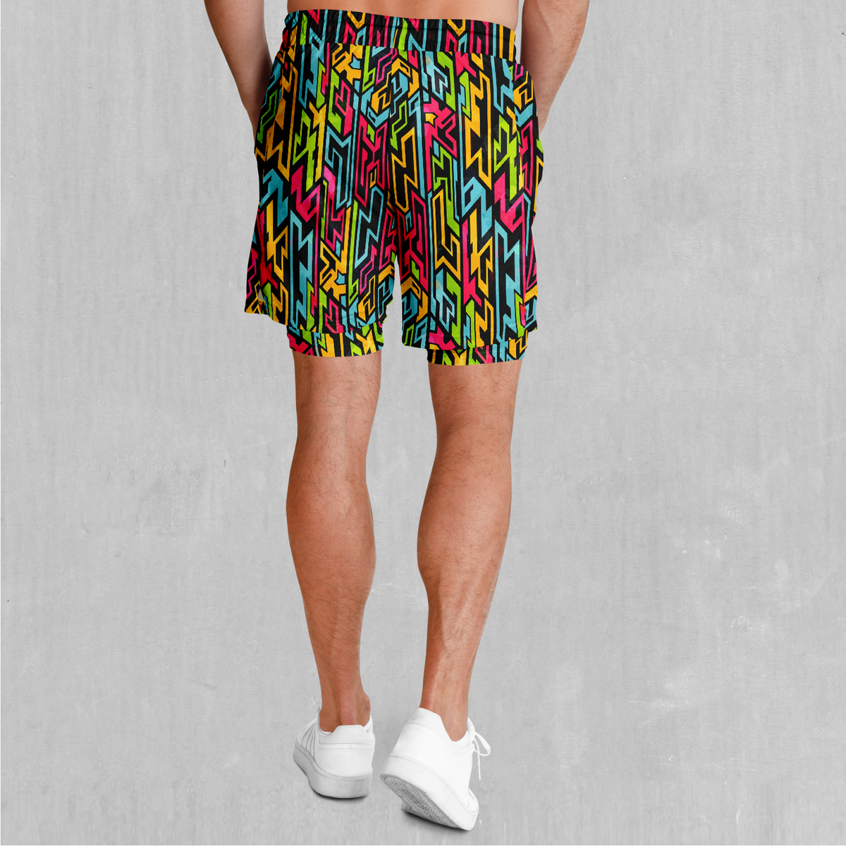 Street Jigsaw Men's 2 in 1 Shorts