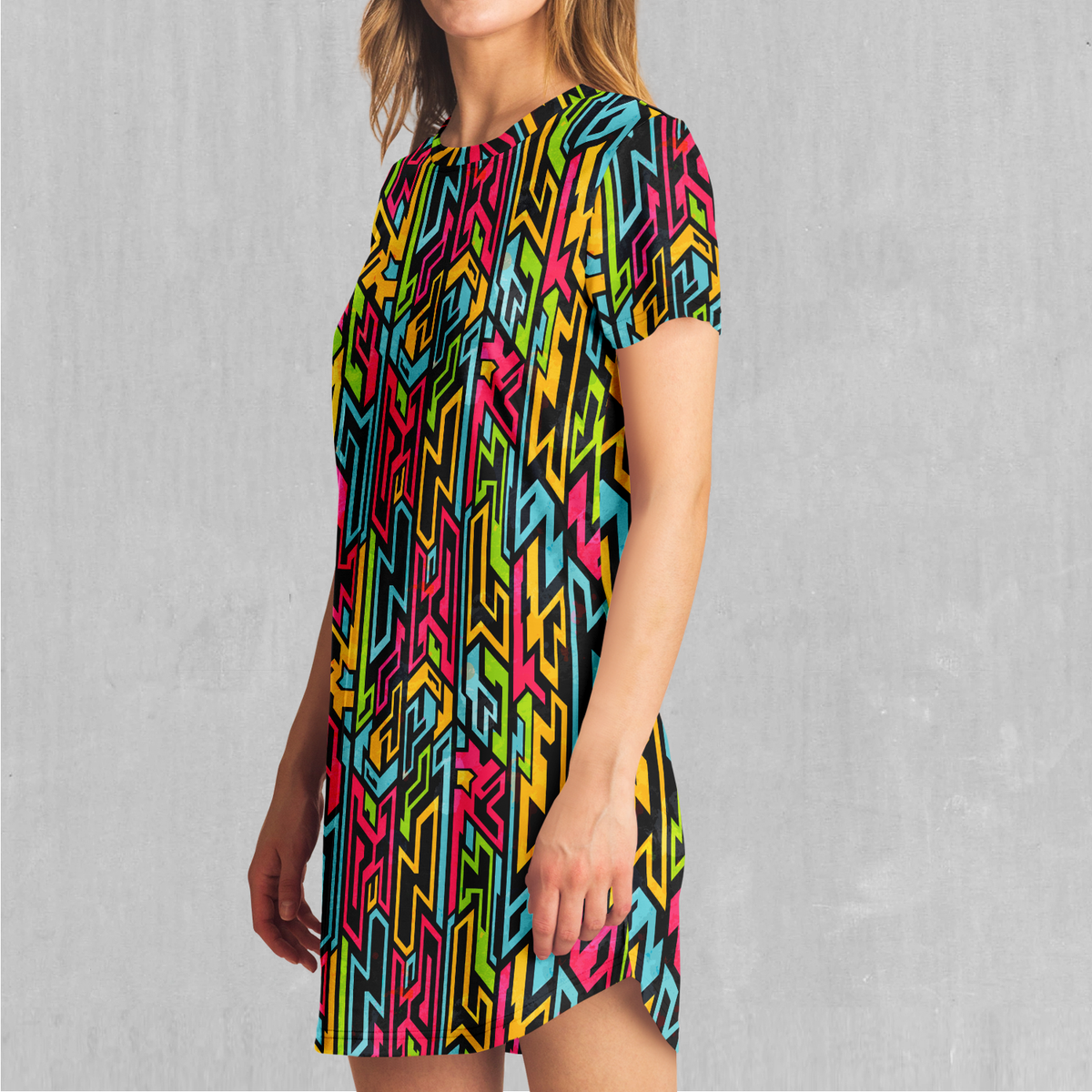 Street Jigsaw T-Shirt Dress