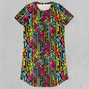 Street Jigsaw T-Shirt Dress