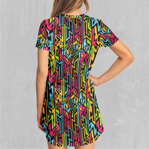 Street Jigsaw T-Shirt Dress