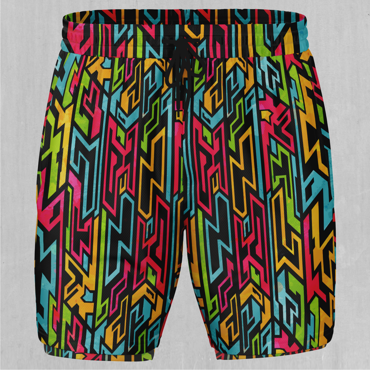 Street Jigsaw Men's 2 in 1 Shorts