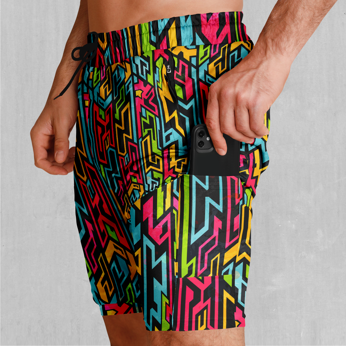 Street Jigsaw Men's 2 in 1 Shorts