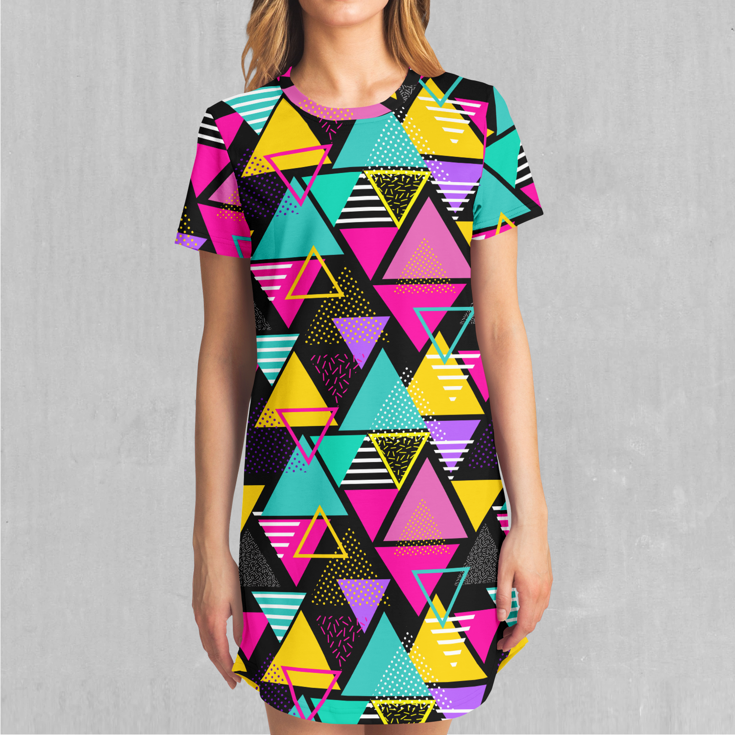 Triad T-Shirt Dress | Midi Shirt Dress | Festival Tshirt Dress - Azimuth Clothing Triad T-Shirt Dress | Midi Shirt Dress | Festival Tshirt Dress - Azimuth Clothing