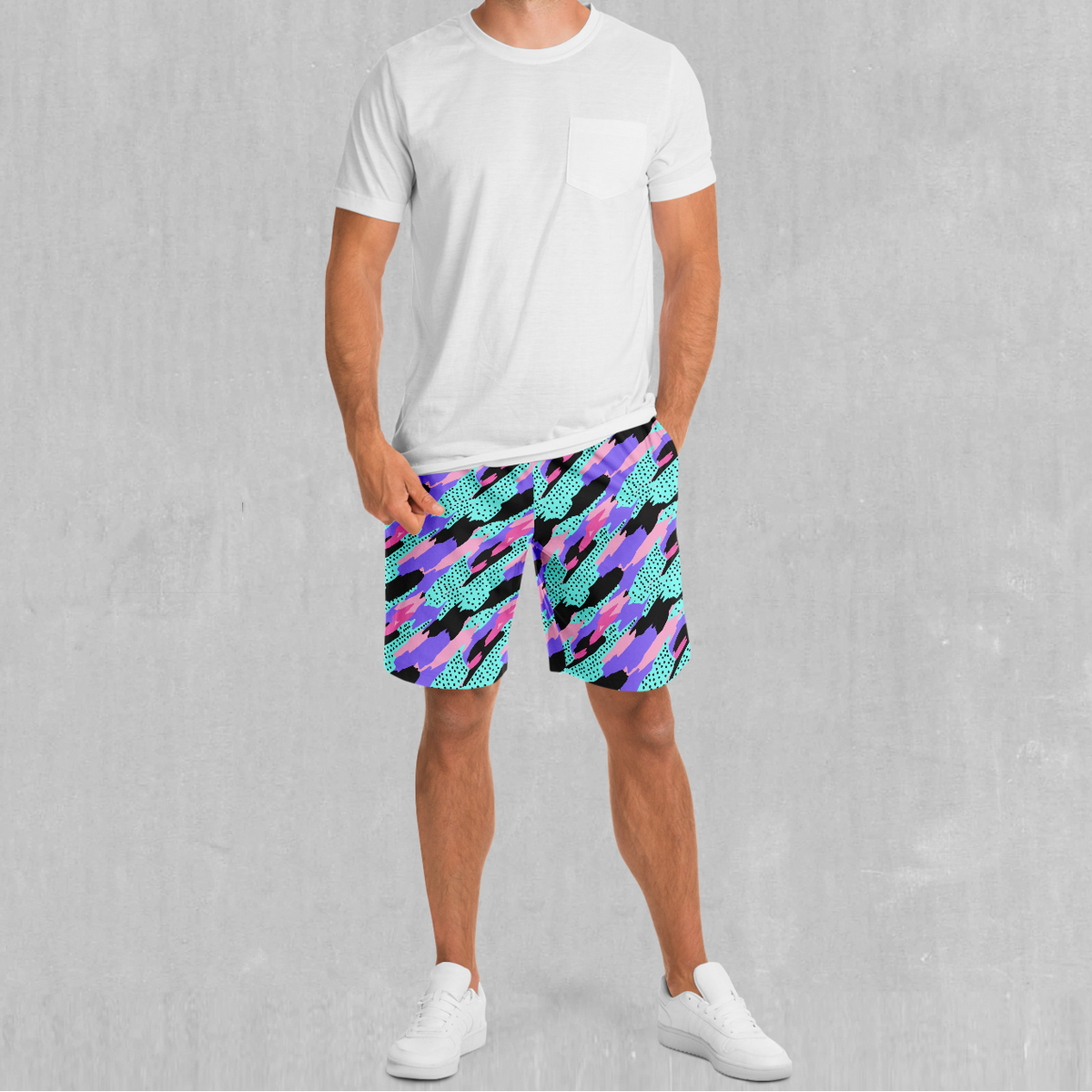 Vapor Camo Shorts - Festival Clothing, Rave Outfits, EDM Gear