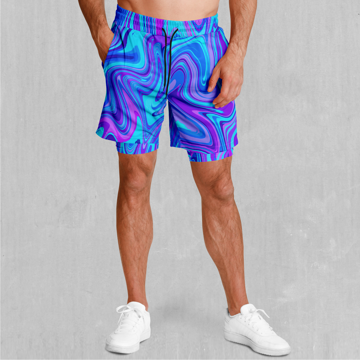 Vapor Drip Men's 2 in 1 Shorts