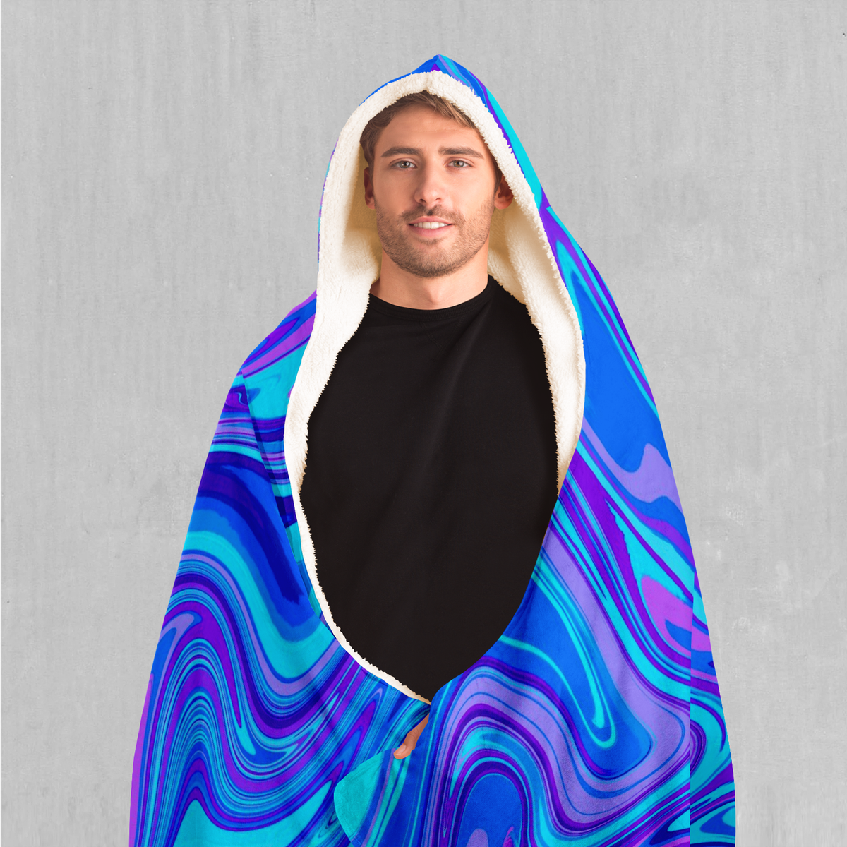 Vapor Drip Hooded Blanket - EDM Rave Clothing Festival Clothing Psychedelic Clothing