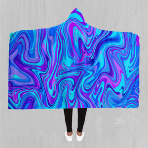 Vapor Drip Hooded Blanket - EDM Rave Clothing Festival Clothing Psychedelic Clothing