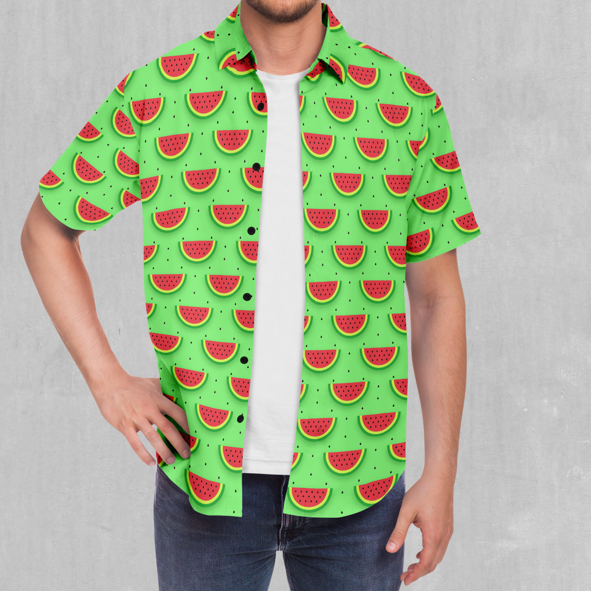 Watermelon Button Down Shirt