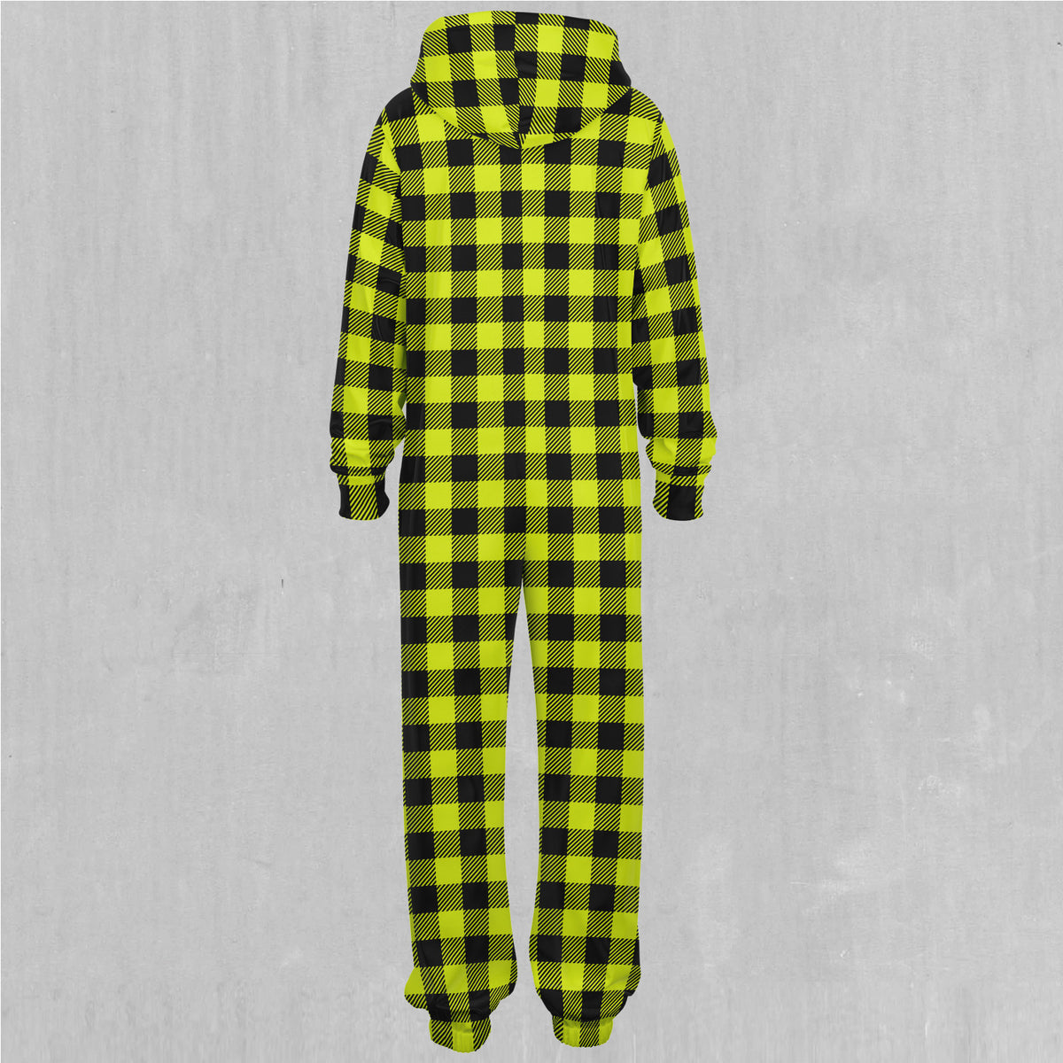 Yellow Checkered Plaid Jumpsuit