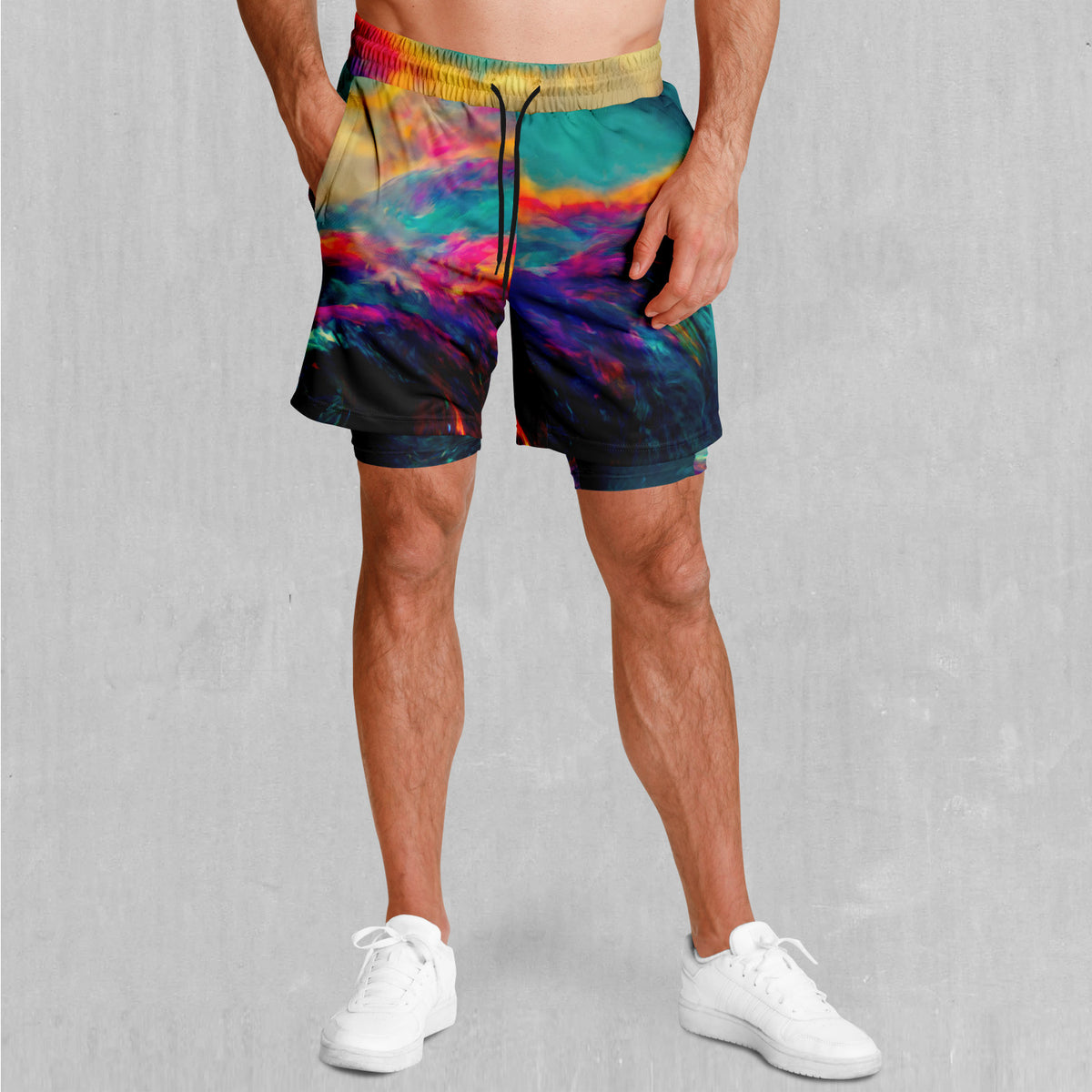 Mind-Bending Sea Men's 2 in 1 Shorts