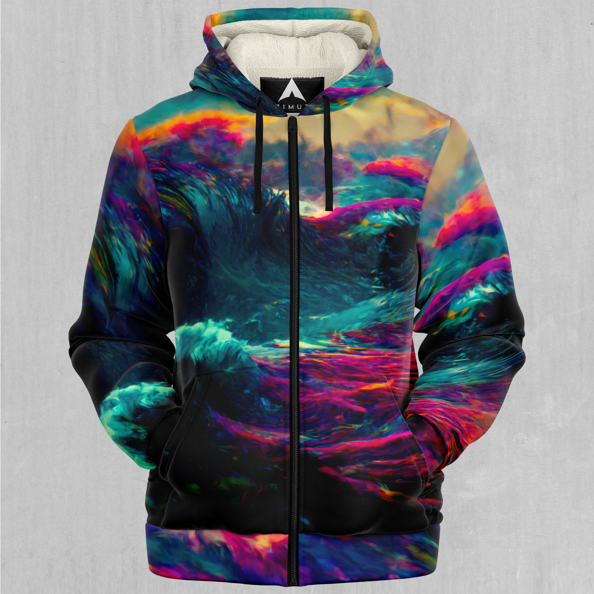 Mind-Bending Sea Sherpa Hoodie