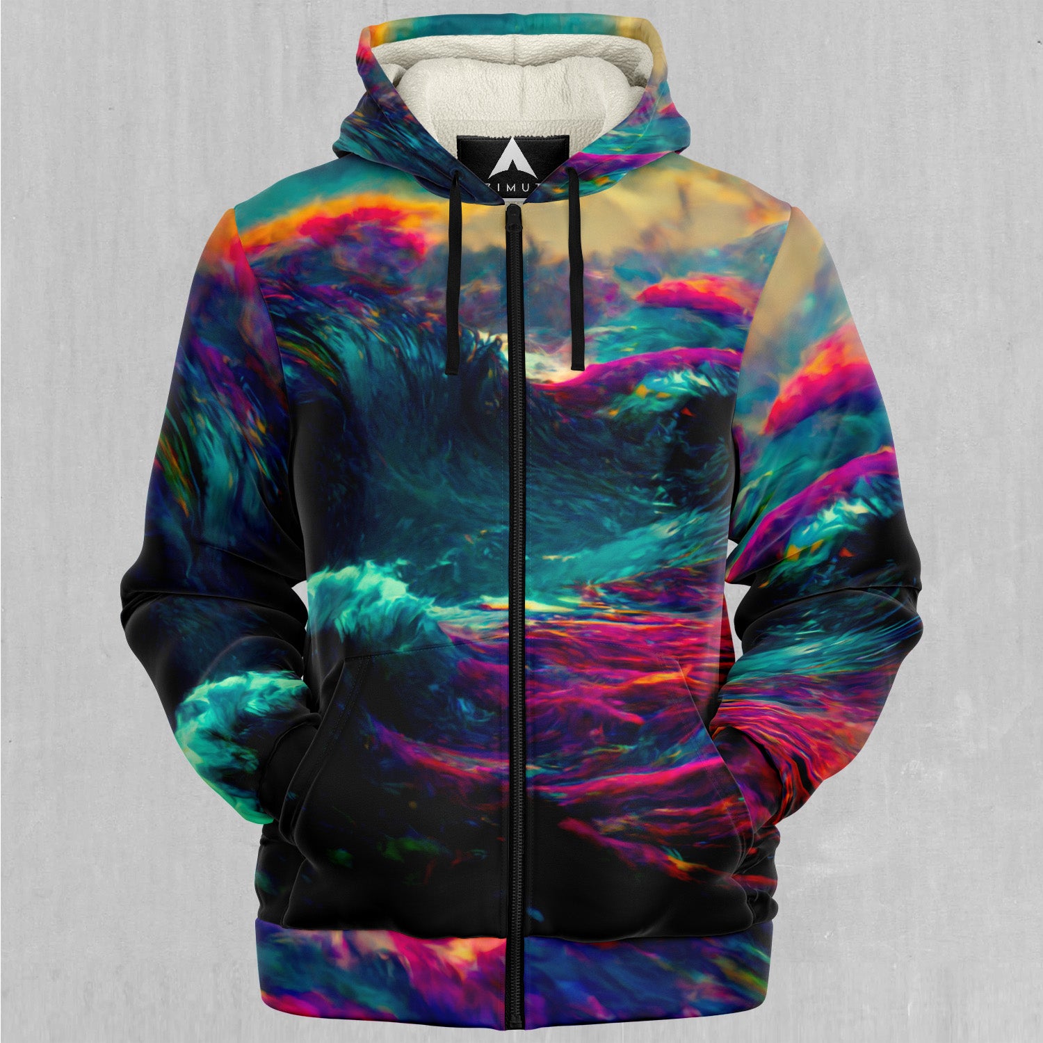 Mind-Bending Sea Sherpa Hoodie